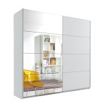 Sliding wardrobe with mirror BETA - White 56
