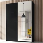 ארון הזזה עם מראה BETA - Black 57