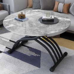 Round table N-5 with gray marble top Round table N-5 with gray marble top