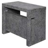 Expandable console table cement gray