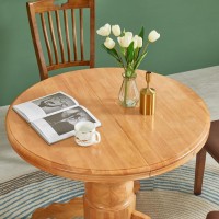 שולחן אוכל עגול אלון