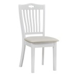 White wooden chair white color