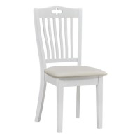 White wooden chair white color