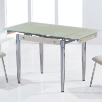 Dining table with glass top