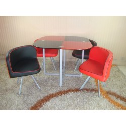 Dining set glass table and 4 chairs Dining set glass table and 4 chairs