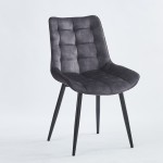 Gray velvet chair