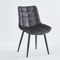 Gray velvet chair