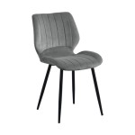 Gray velvet chair