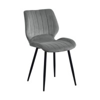Gray velvet chair