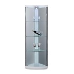 ויטרינה זכוכית פינתית, לבן