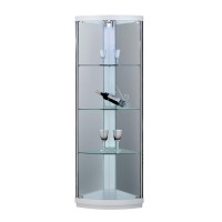 ויטרינה זכוכית פינתית, לבן