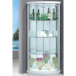 Corner glass showcase, white Corner glass showcase, white