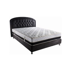 Luxurious upholstered double bed, model DIAMOND