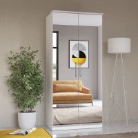 2 door WARDROBE with mirror OPTIMA White 58