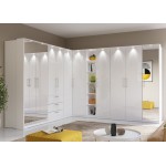 חדר ארונות פינתי OPTIMA White