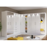 חדר ארונות פינתי OPTIMA White