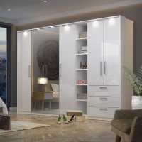 Wardrobe set OPTIMA White, length 296 cm