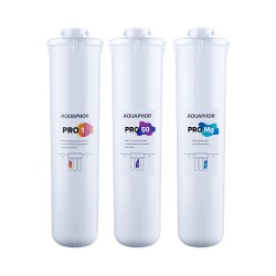 סט מודולים חלופיים למערכת אוסמוזה הפוכה AQUAPHOR  Osmo Pro 50 (Pro 1, Pro 50, Pro Mg) סט מודולים חלופיים למערכת אוסמוזה הפוכה AQUAPHOR  Osmo Pro 50 (Pro 1, Pro 50, Pro Mg)