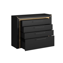 Chest 4 drawers ARNO Black Chest 4 drawers ARNO Black