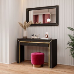 Dressing table ARNO Black with a mirror Dressing table ARNO Black with a mirror