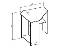 שולחן כתיבה פינתי RINO - Sonoma Oak. ריהוט, רהיטים זולים, ריהוט ארגוני, ריהוט משרדי, שולחנות מחשב וכתיבה, שולחנות מחשב וכתיבה, שולחנות כתיבה ומחשב.