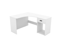 שולחן כתיבה פינתי CORNER - White. ריהוט, רהיטים זולים, ריהוט ארגוני, ריהוט משרדי, שולחנות מחשב וכתיבה, שולחנות מחשב וכתיבה, שולחנות כתיבה ומחשב.