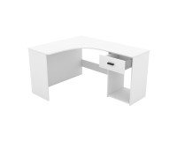 שולחן כתיבה פינתי CORNER - White. ריהוט, רהיטים זולים, ריהוט ארגוני, ריהוט משרדי, שולחנות מחשב וכתיבה, שולחנות מחשב וכתיבה, שולחנות כתיבה ומחשב.