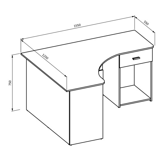 שולחן כתיבה פינתי CORNER - White. ריהוט, רהיטים זולים, ריהוט ארגוני, ריהוט משרדי, שולחנות מחשב וכתיבה, שולחנות מחשב וכתיבה, שולחנות כתיבה ומחשב.