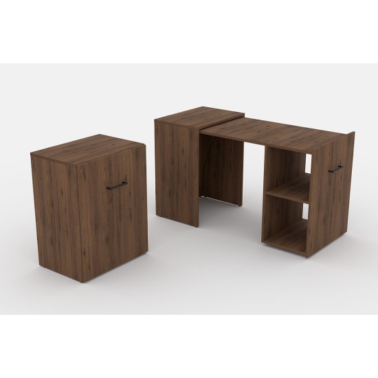 שולחן כתיבה נפתח SMART - Walnut. ריהוט, רהיטים זולים, ריהוט ארגוני, ריהוט משרדי, שולחנות מחשב וכתיבה, שולחנות מחשב וכתיבה, שולחנות כתיבה ומחשב.