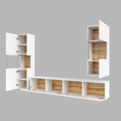 מזנון תלוי לסלון AVA White 10 מזנון תלוי לסלון AVA White 10