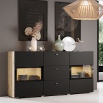 שידת מגירות Baros Artisan/Black 