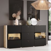 שידת מגירות Baros Artisan/Black 