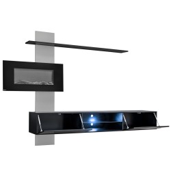 Wall unit FLAME E with electric fireplace Wall unit FLAME E with electric fireplace