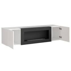 קומודה תלויה FLY עם ביו קמין - White קומודה תלויה FLY עם ביו קמין - White