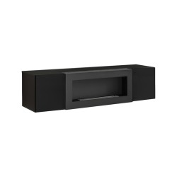 קומודה תלויה FLY עם ביו קמין - Black קומודה תלויה FLY עם ביו קמין - Black
