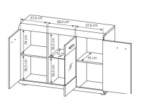 שידה מגירה LINK (E-120-3D). ריהוט, ריהוט לסלון, מזנונים, ריהוט ארגוני, מזנונים בסגנון מודרני, ריהוט מודולרי, שידות מגירה, מזנונים ושידות, קולקציית LINK.