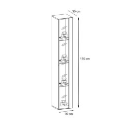 ארון צר תלוי - SWITCH SW 1 - Black ארון צר תלוי - SWITCH SW 1 - Black