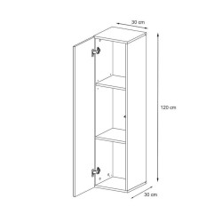 ארון צר תלוי - SWITCH SW 2 - Black ארון צר תלוי - SWITCH SW 2 - Black