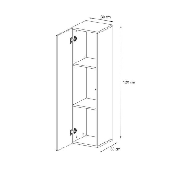 ארון צר תלוי - SWITCH SW 2 - Black. ריהוט, רהיטים זולים, ויטרינות, מדפים, ויטרינות בסלון, ריהוט משרדי, קולקציית SWITCH.