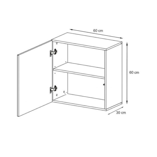 ארונית לתלייה על קיר - SWITCH SW 3 - Graphite. ריהוט, רהיטים זולים, ויטרינות, מדפים, ויטרינות בסלון, ריהוט משרדי, קולקציית SWITCH.