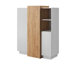Chest of Drawers 3D (E) white with wood trim Chest of Drawers 3D (E) white with wood trim