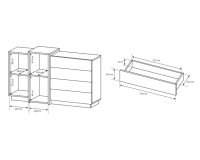  שידת מגירות 3D (F)לבן. ריהוט, ריהוט לסלון, מזנונים, ריהוט ארגוני, מזנונים בסגנון מודרני, ריהוט מודולרי, שידות מגירה, מזנונים ושידות, שידות מגירה לחדר שינה, קולקציית 3D, חדר שינה 3D WHITE.