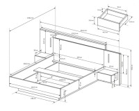 חדר שינה 3D WHITE. ריהוט, ריהוט ארגוני, חדרי שינה, חדרי שינה, ריהוט מודולרי, חדר שינה 3D WHITE.