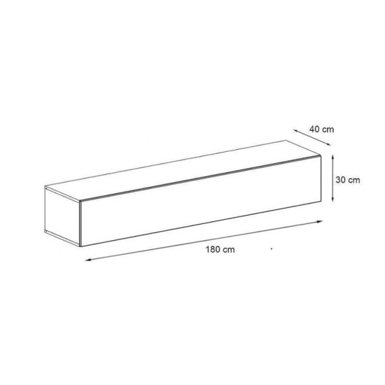 מזנון לטלוויזיה SWITCH TV 1 - Graphite. ריהוט, רהיטים זולים, שידות טלוויזיה, קונסולות, קולקציית SWITCH.