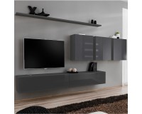 מזנון לטלוויזיה SWITCH TV 2 - Graphite. ריהוט, רהיטים זולים, שידות טלוויזיה, קונסולות, קולקציית SWITCH.