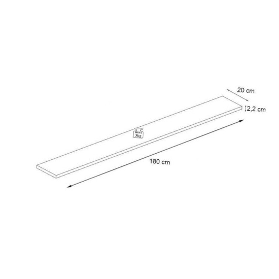 מדף קיר SWITCH PW1 - White. ריהוט, רהיטים זולים, מדפים, קולקציית SWITCH.