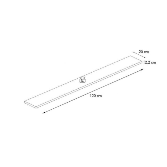 מדף קיר SWITCH PW2 - White. ריהוט, רהיטים זולים, מדפים, קולקציית SWITCH.