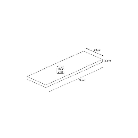 מדף קיר SWITCH PW3 - White. ריהוט, רהיטים זולים, מדפים, קולקציית SWITCH.