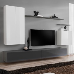 Wall unit SWITCH II - White/Graphite Wall unit SWITCH II - White/Graphite