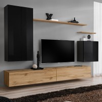 Стенка SWITCH II - Black/Wotan